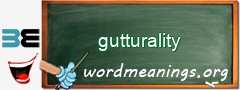 WordMeaning blackboard for gutturality
